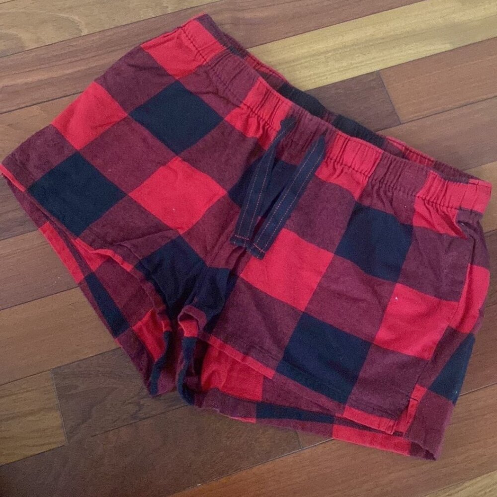 Plaid Lounge Shorts size Large Christmas Shorts